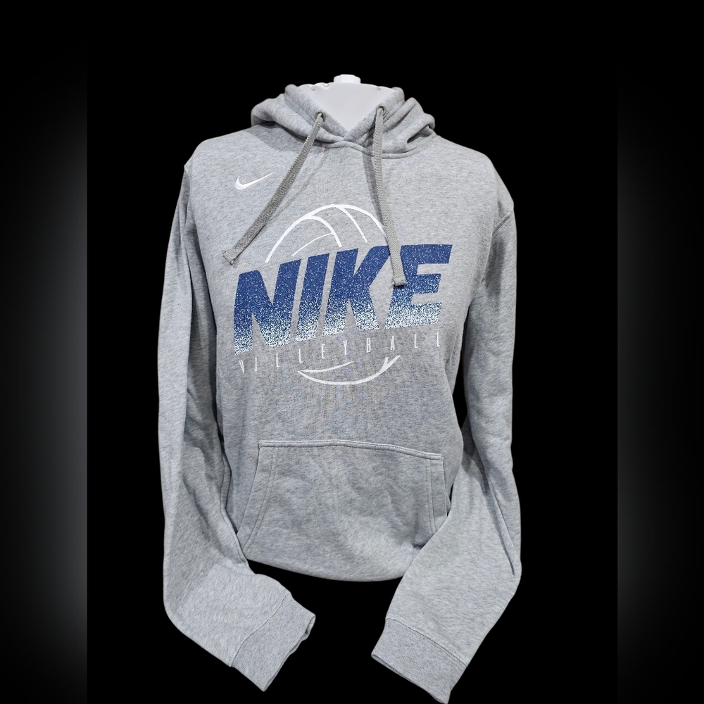 Nike Gray Hoodie with Blue Logo